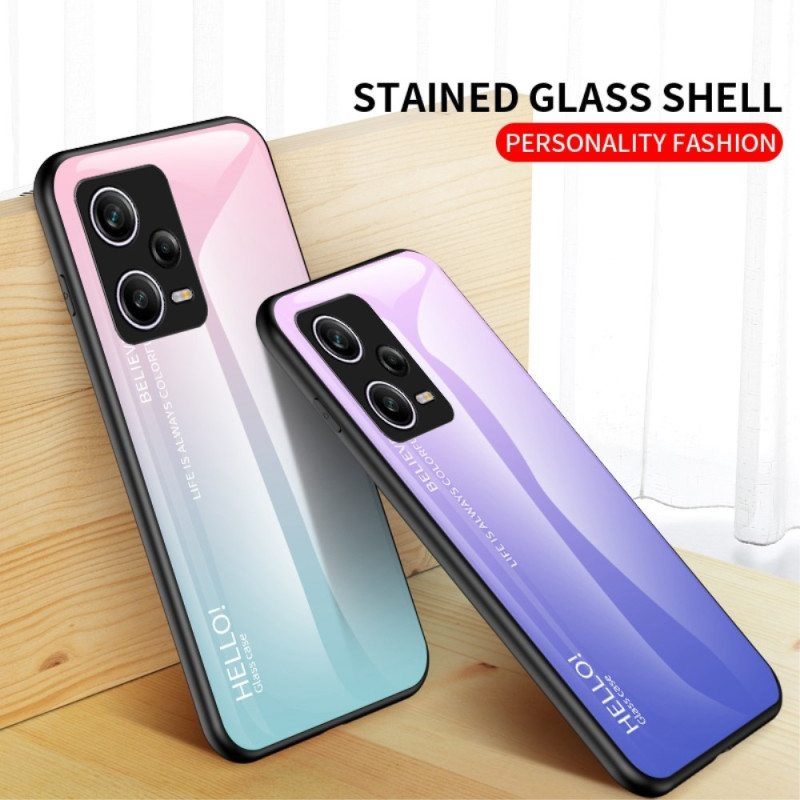 Case Poco X5 Pro 5G Karkaistu Lasi Hello