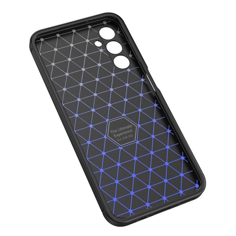 Case Samsung Galaxy A14 / A14 5G Kaksilinjainen Litsi-nahkaefekti