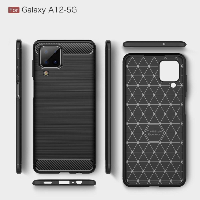 Case Samsung Galaxy M12 / A12 Harjattua Hiilikuitua