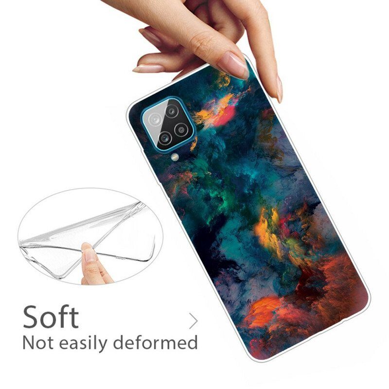 Case Samsung Galaxy M12 / A12 Värikkäitä Pilviä