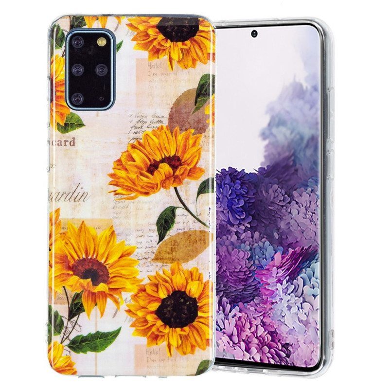 Case Samsung Galaxy S20 Plus / S20 Plus 5G Fluoresoivat Auringonkukat