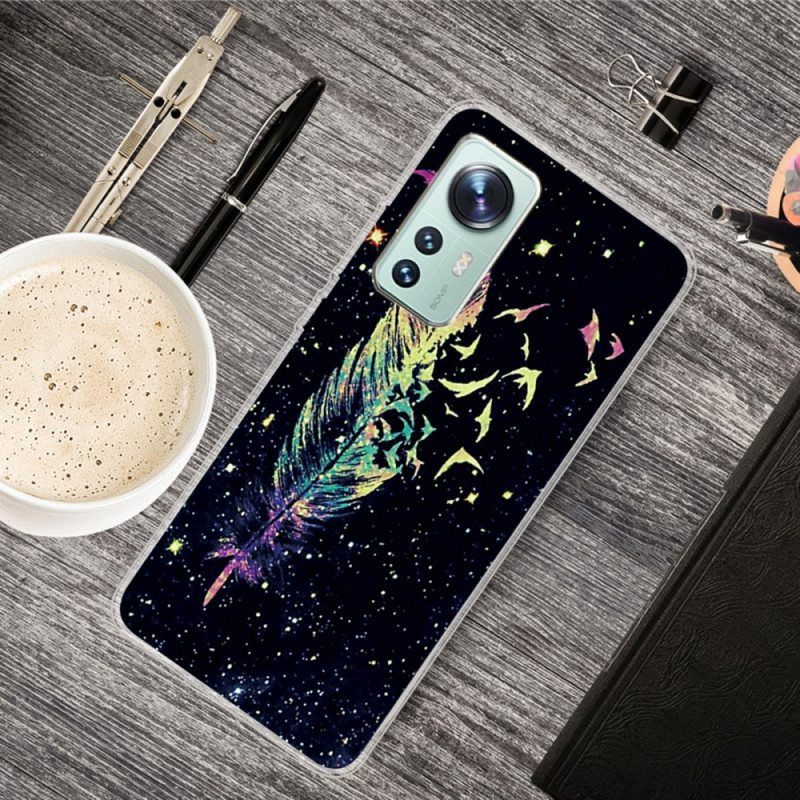 Case Xiaomi 12 Pro Silikoninen Upea Höyhen