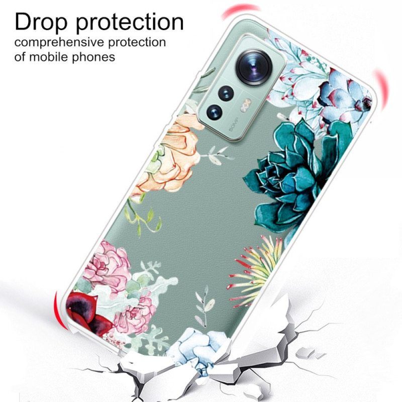 Case Xiaomi 12 Pro Silikoniset Luonnonkasvit