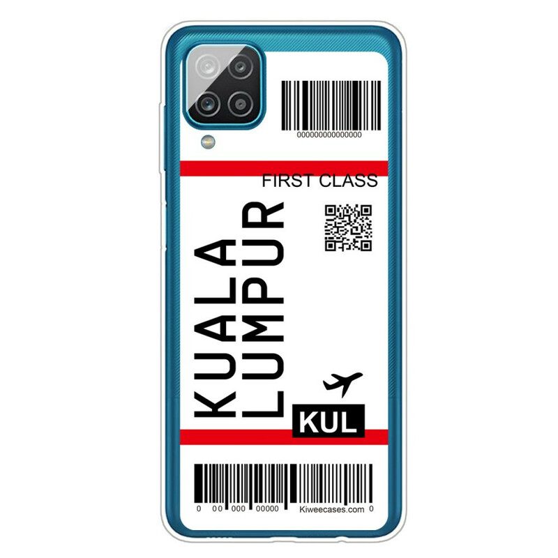 Case Samsung Galaxy A12 / M12 Boarding Pass Kuala Lumpuriin