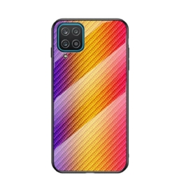 Case Samsung Galaxy A12 / M12 Carbon Fiber Karkaistu Lasi