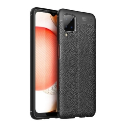 Case Samsung Galaxy A12 / M12 Double Line Litchi Leather Effect