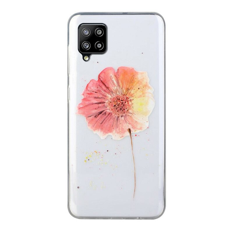 Case Samsung Galaxy A12 / M12 Saumaton Akvarellikukkakuvio