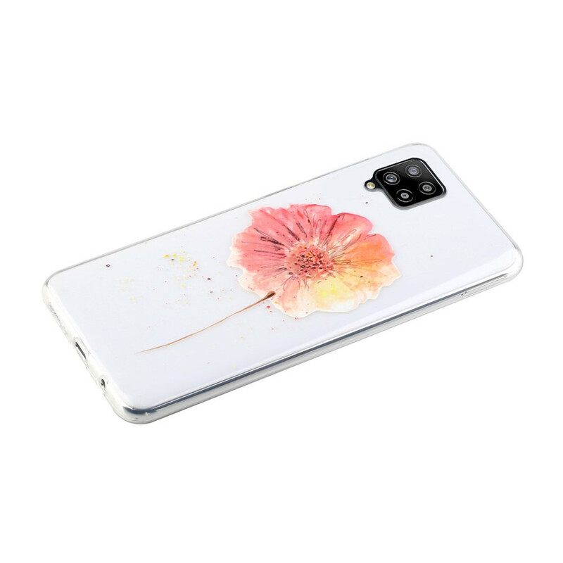 Case Samsung Galaxy A12 / M12 Saumaton Akvarellikukkakuvio