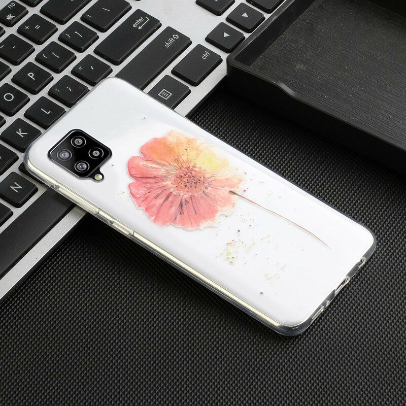 Case Samsung Galaxy A12 / M12 Saumaton Akvarellikukkakuvio