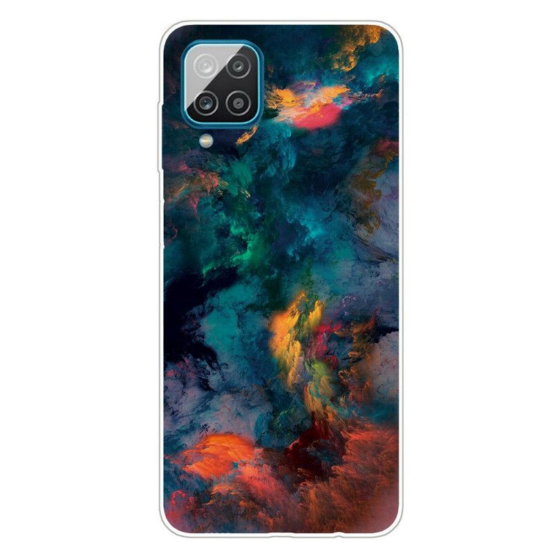 Case Samsung Galaxy A12 / M12 Värikkäät Pilvet