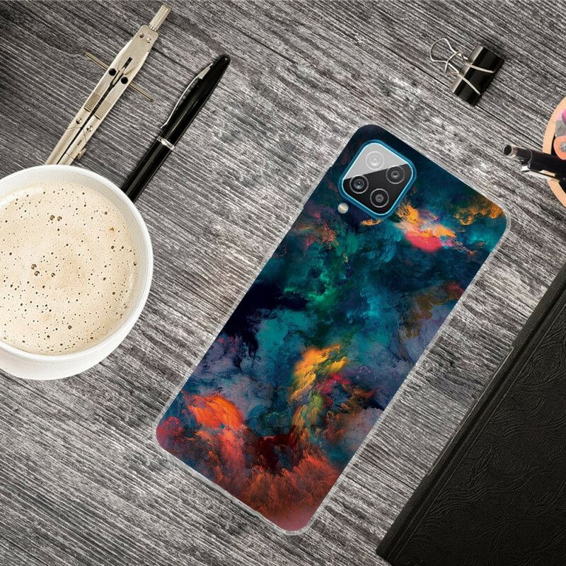 Case Samsung Galaxy A12 / M12 Värikkäät Pilvet