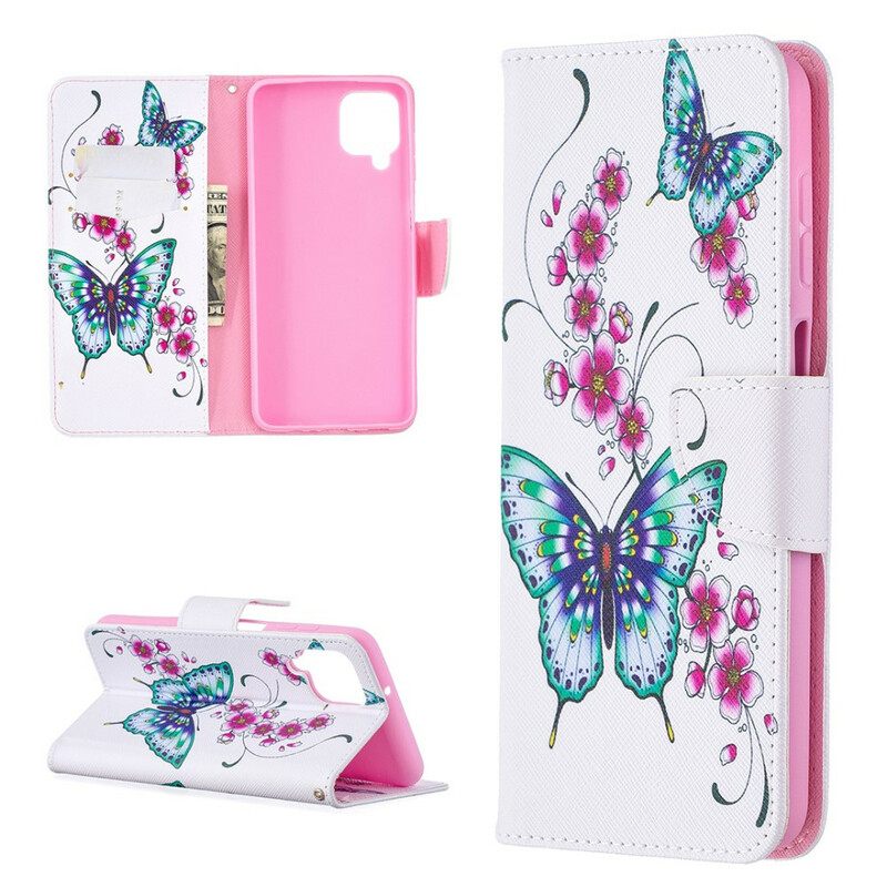 Flip Case Samsung Galaxy A12 / M12 Butterflies Kings