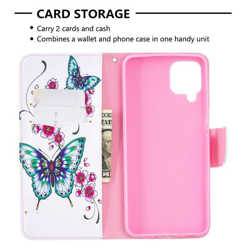 Flip Case Samsung Galaxy A12 / M12 Butterflies Kings