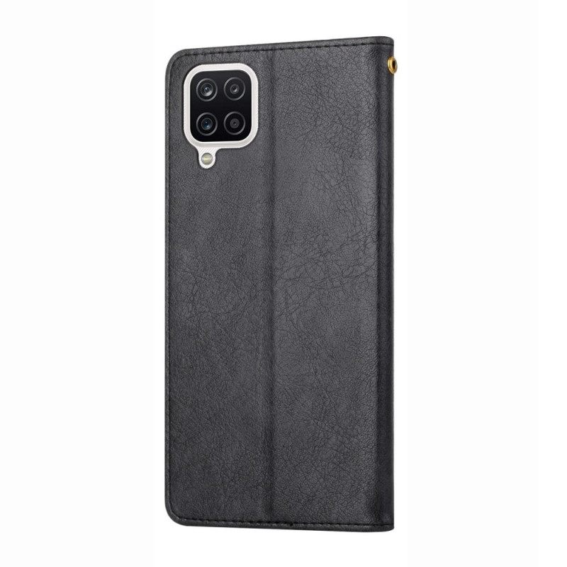 Flip Case Samsung Galaxy A12 / M12 Faux Leather Silhouette