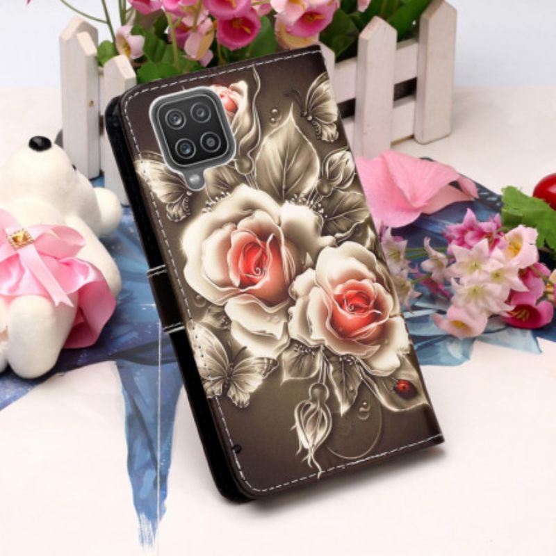 Kotelot Samsung Galaxy A12 / M12 Golden Roses