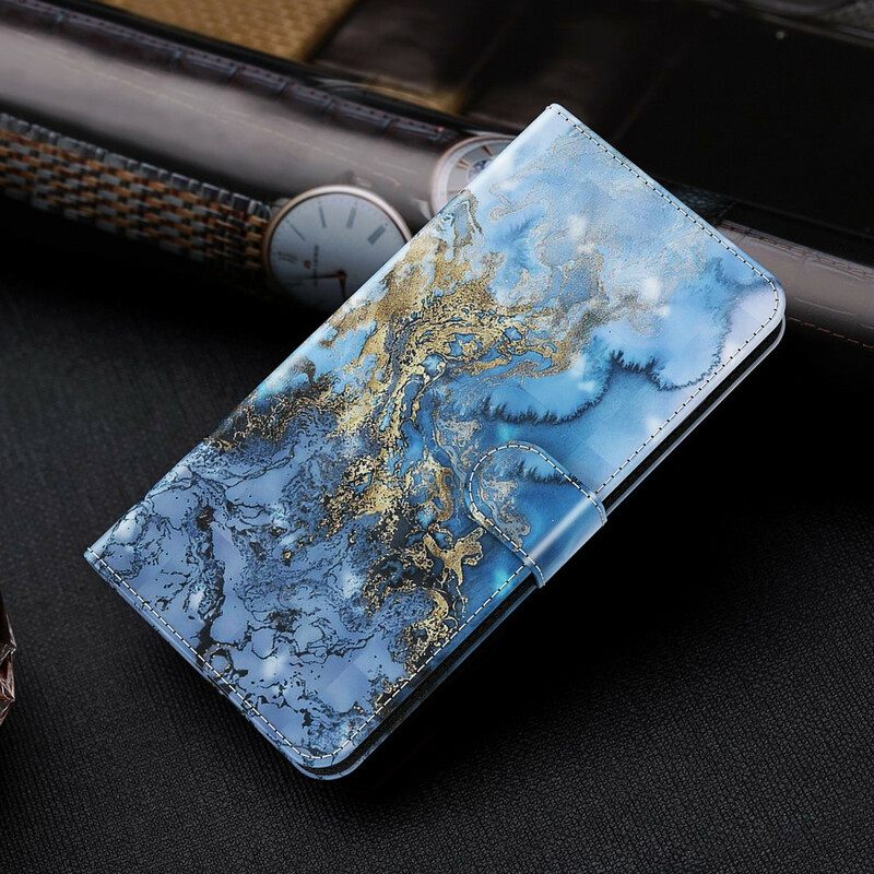 Kotelot Samsung Galaxy A12 / M12 Light Spot Marble Design Kaulanauhalla