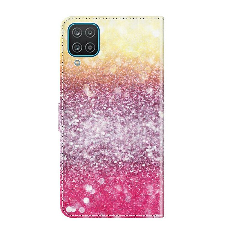 Kotelot Samsung Galaxy A12 / M12 Magenta Glitter Gradient