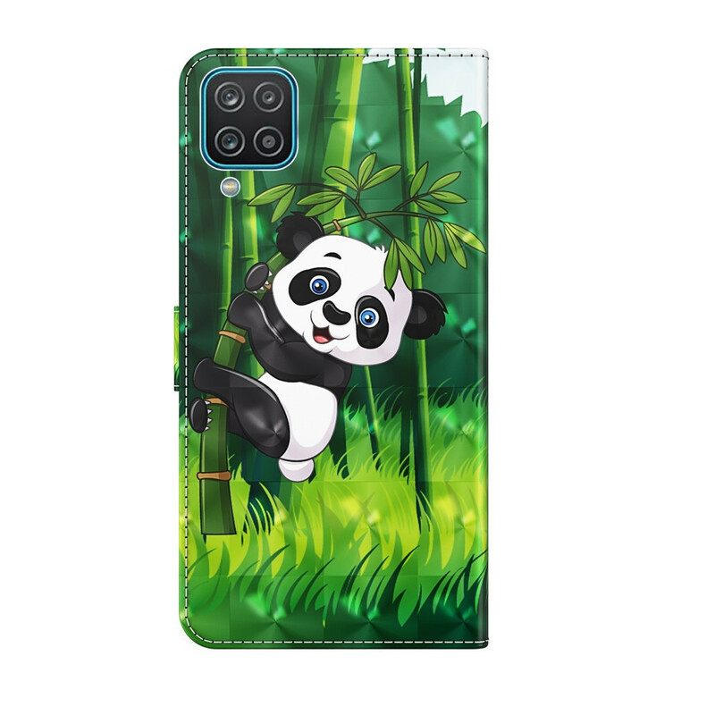 Kotelot Samsung Galaxy A12 / M12 Panda Ja Bamboo