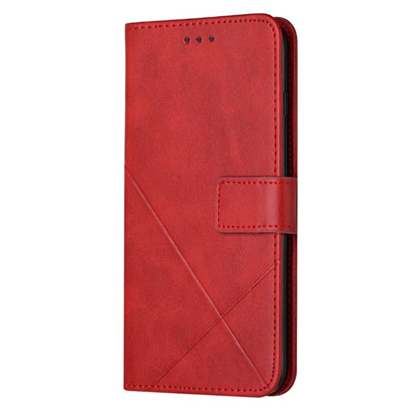 Kotelot Samsung Galaxy A12 / M12 Style Leather Geo X Design