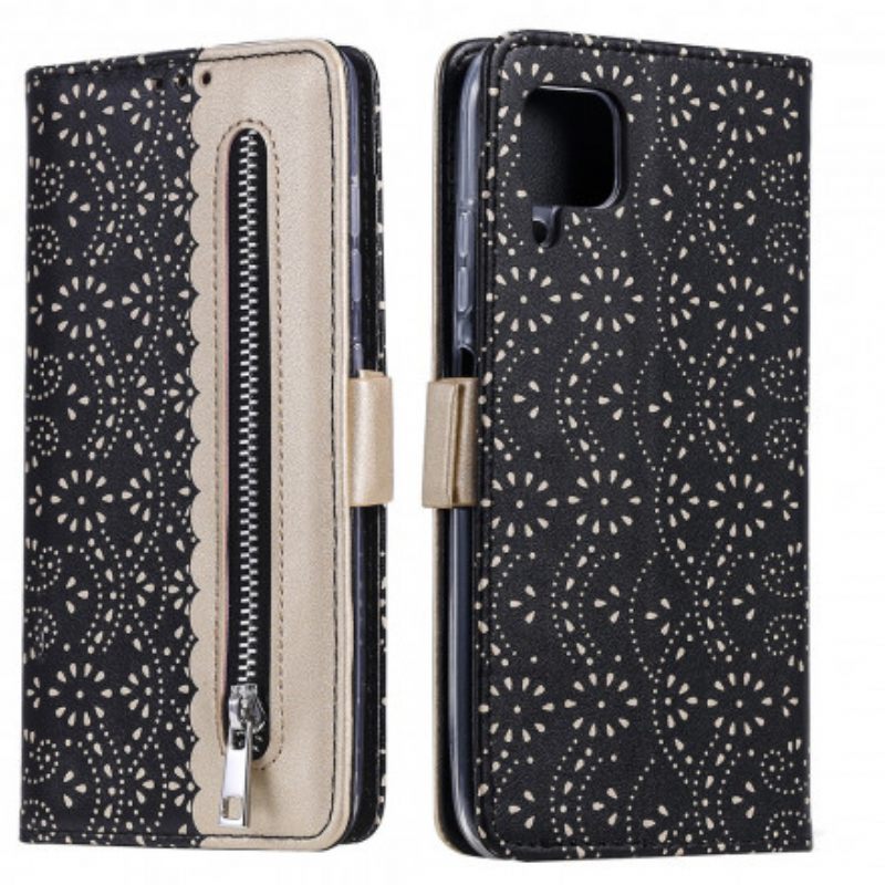 Kotelot Samsung Galaxy A12 / M12 Suojaketju Kuori Lace Strap Kolikkokukkaro