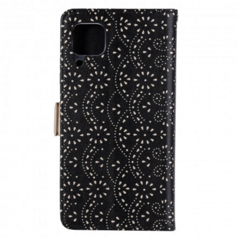 Kotelot Samsung Galaxy A12 / M12 Suojaketju Kuori Lace Strap Kolikkokukkaro