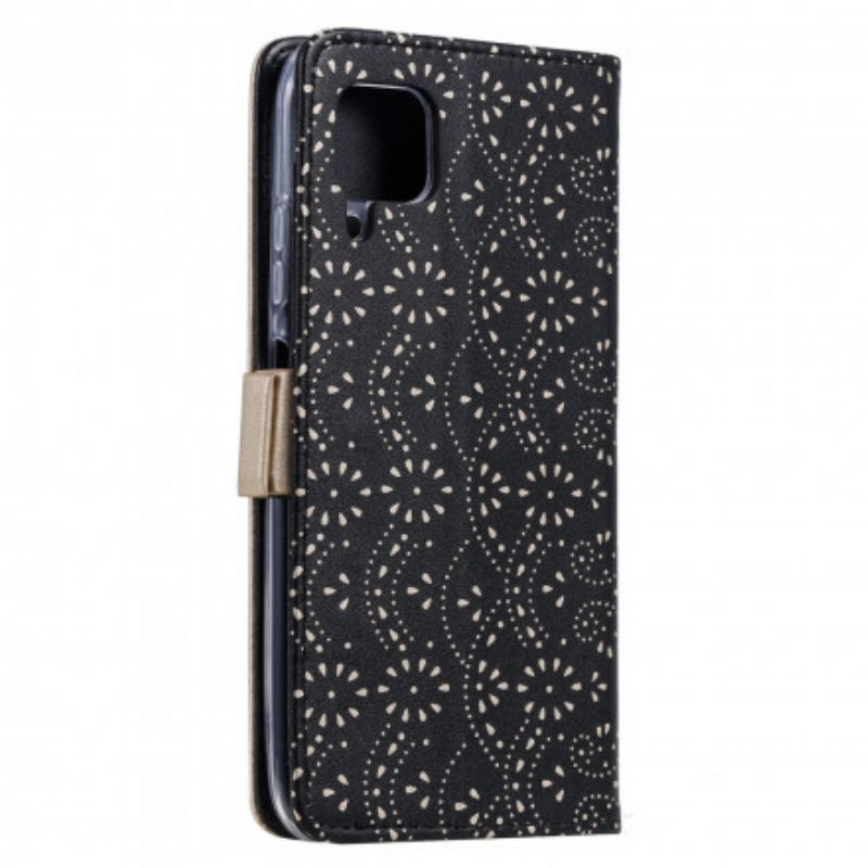 Kotelot Samsung Galaxy A12 / M12 Suojaketju Kuori Lace Strap Kolikkokukkaro