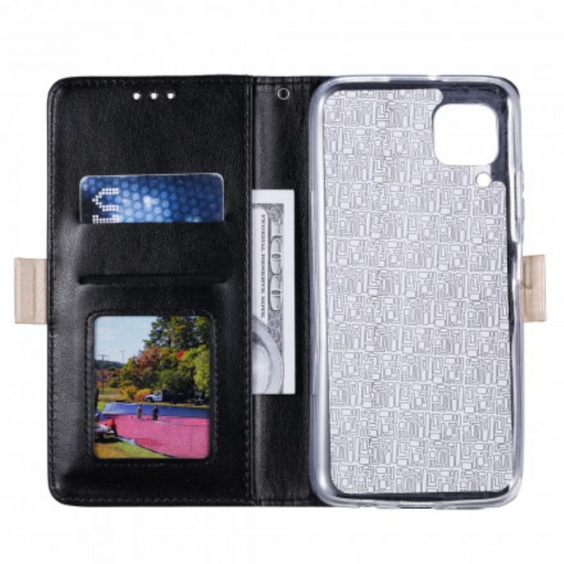 Kotelot Samsung Galaxy A12 / M12 Suojaketju Kuori Lace Strap Kolikkokukkaro