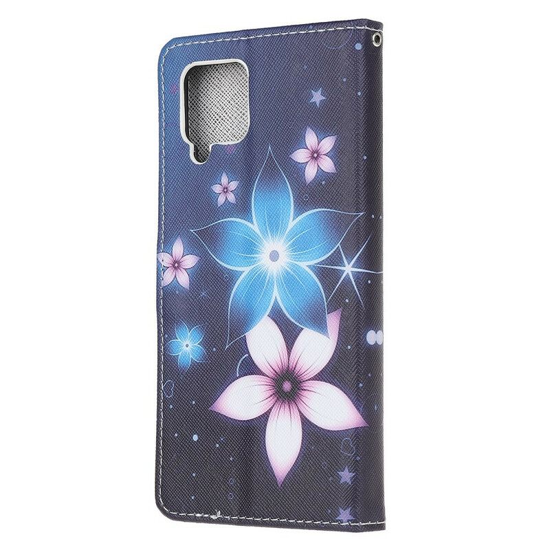 Kotelot Samsung Galaxy A12 / M12 Suojaketju Kuori Lunar Strap Flowers