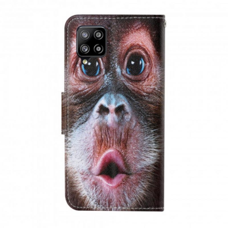 Kotelot Samsung Galaxy A12 / M12 Suojaketju Kuori Monkey Kaulanauhalla