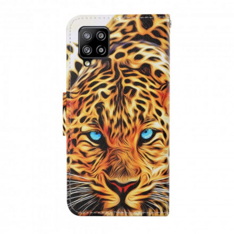 Kotelot Samsung Galaxy A12 / M12 Tiger Kaulanauhalla