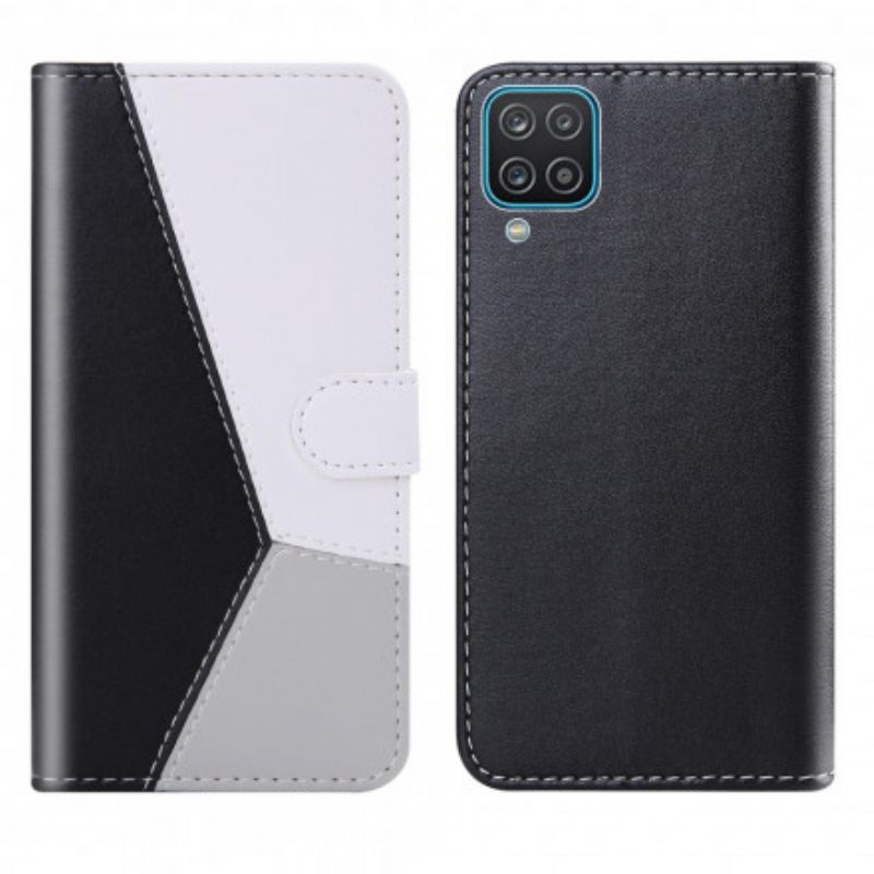 Kotelot Samsung Galaxy A12 / M12 Tricolor Leather Effect