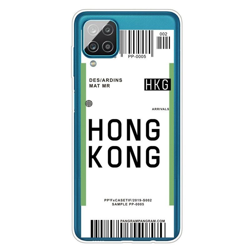 Kuori Samsung Galaxy A12 / M12 Boarding Pass Hongkongiin