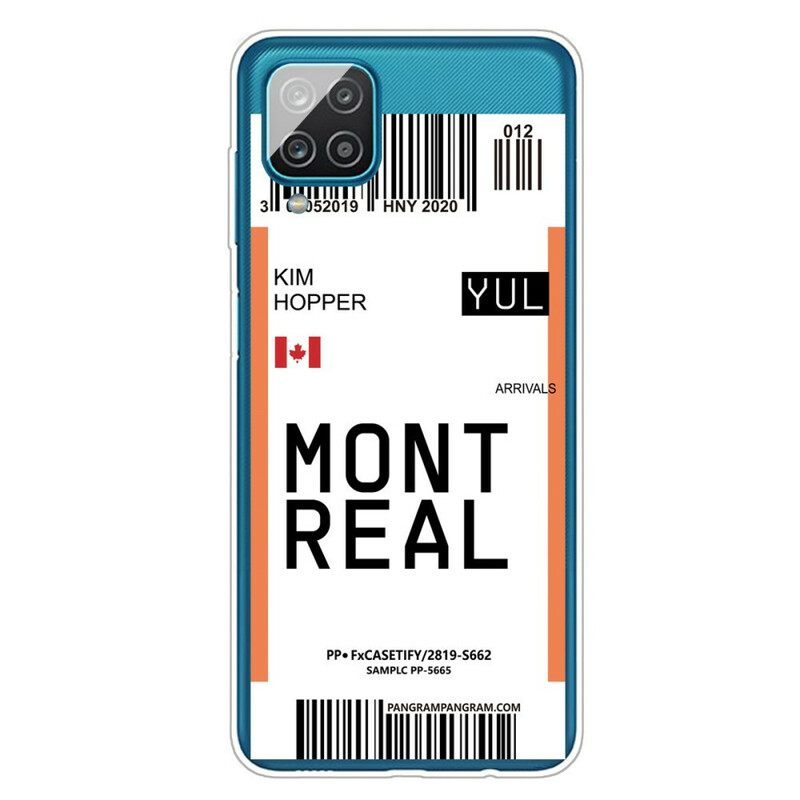 Kuori Samsung Galaxy A12 / M12 Boarding Pass Montrealiin