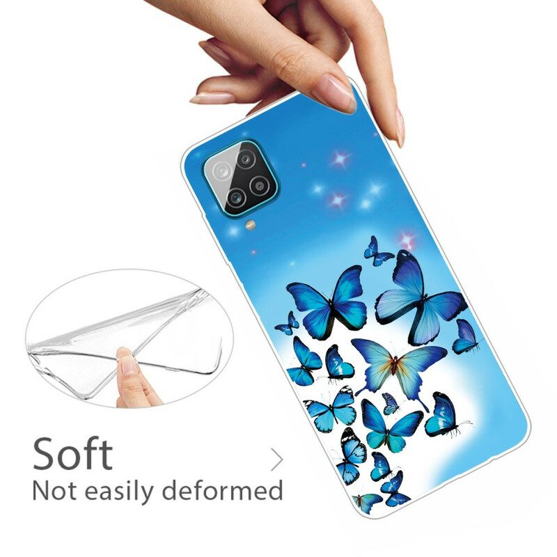 Kuori Samsung Galaxy A12 / M12 Butterflies Perhoset