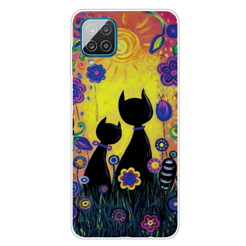 Kuori Samsung Galaxy A12 / M12 Cat Cartoon