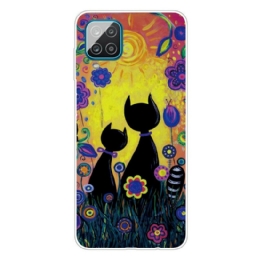 Kuori Samsung Galaxy A12 / M12 Cat Cartoon