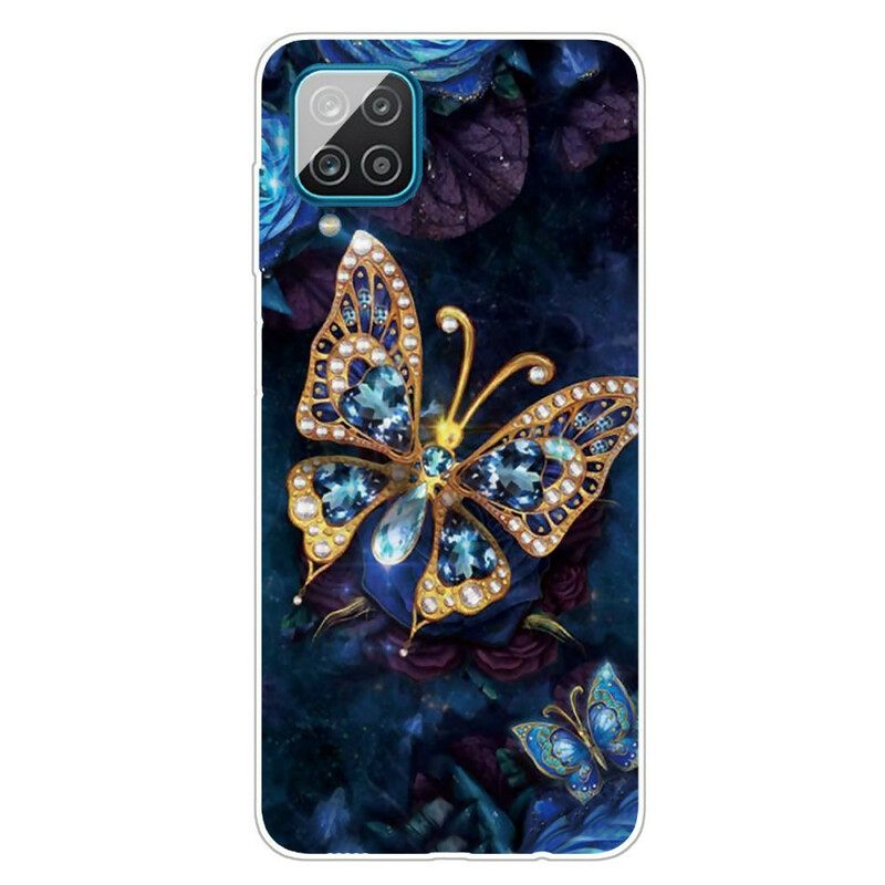 Kuori Samsung Galaxy A12 / M12 Luxury Butterfly