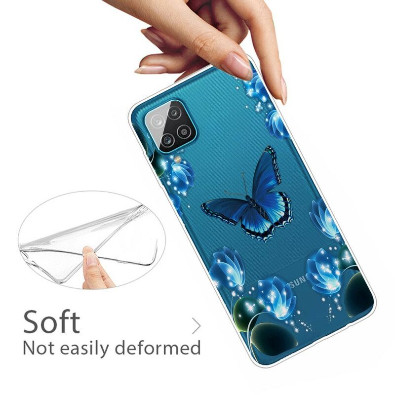 Kuori Samsung Galaxy A12 / M12 Luxury Butterfly