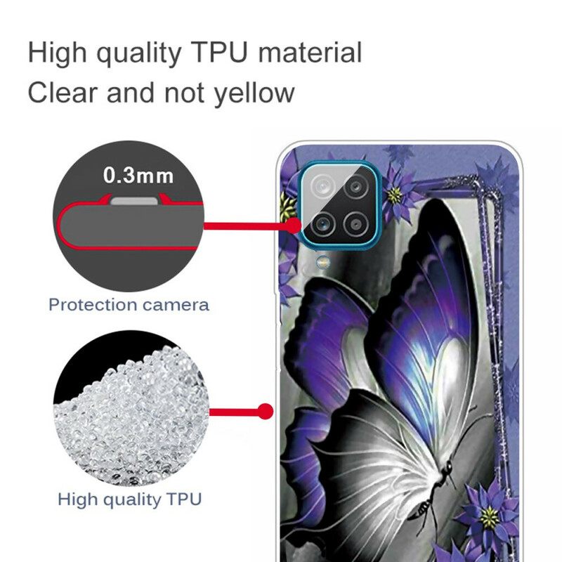 Kuori Samsung Galaxy A12 / M12 Royal Butterfly