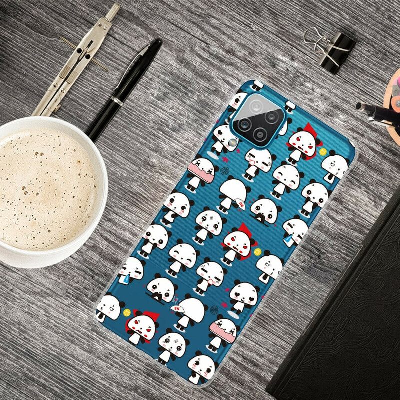 Kuori Samsung Galaxy A12 / M12 Seamless Funny Pandas