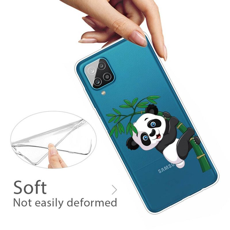 Kuori Samsung Galaxy A12 / M12 Seamless Panda On Bamboo