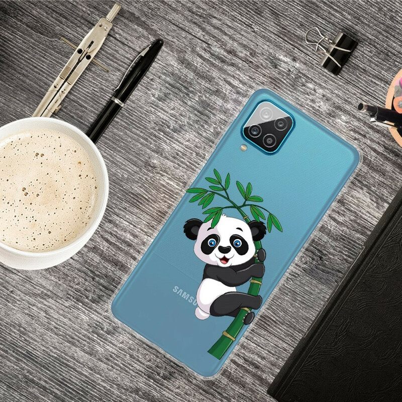 Kuori Samsung Galaxy A12 / M12 Seamless Panda On Bamboo