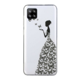 Kuori Samsung Galaxy A12 / M12 Transparent Butterflies Mekko