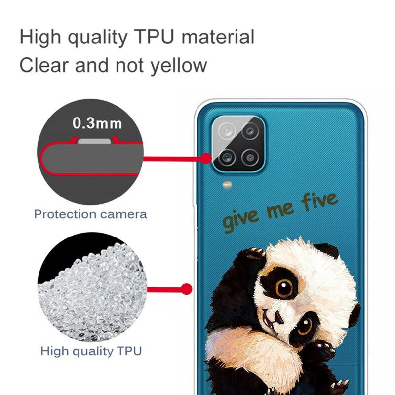 Kuori Samsung Galaxy A12 / M12 Transparent Panda Anna Minulle Viisi