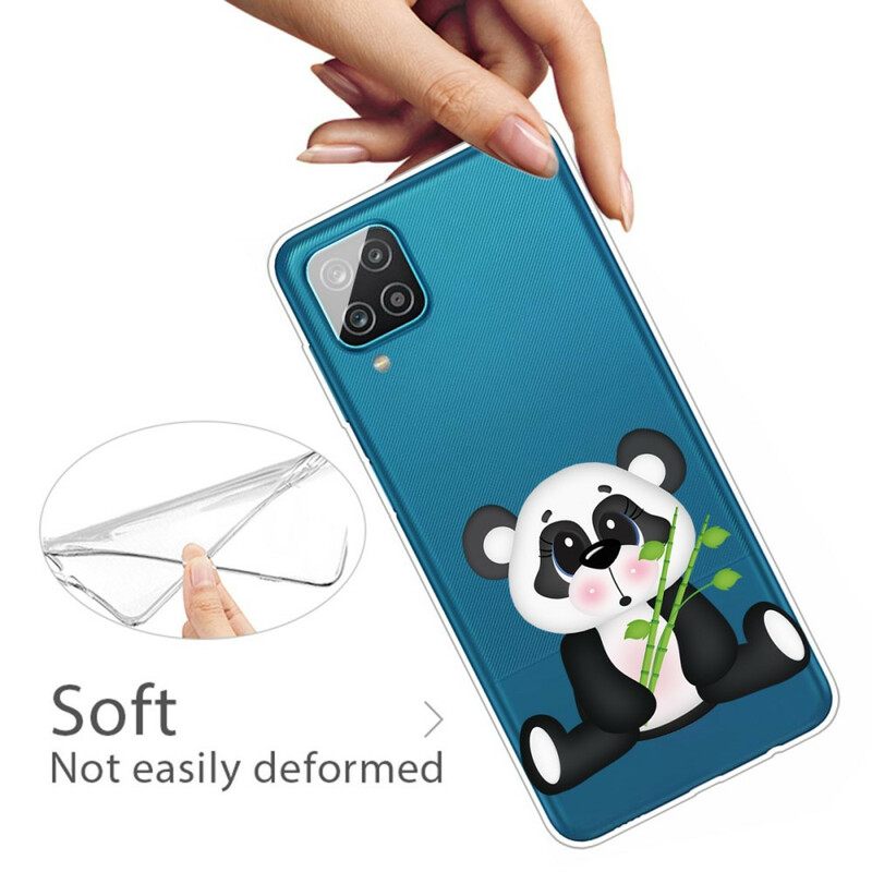 Kuori Samsung Galaxy A12 / M12 Transparent Sad Panda