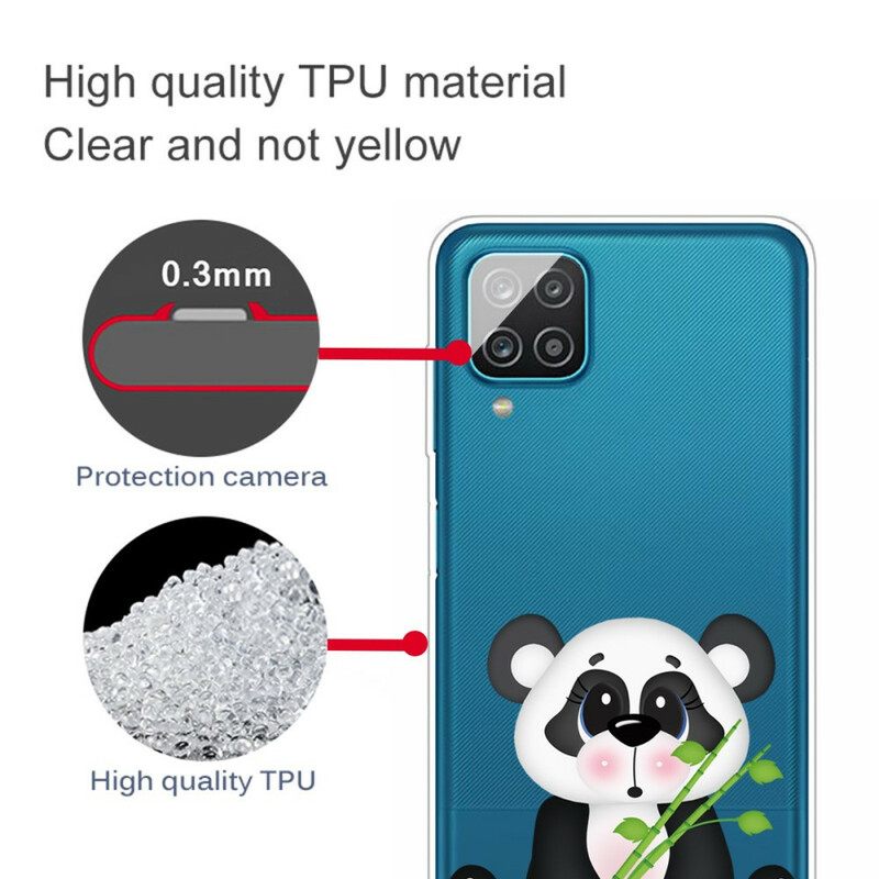 Kuori Samsung Galaxy A12 / M12 Transparent Sad Panda