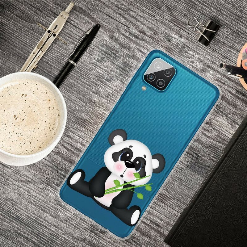 Kuori Samsung Galaxy A12 / M12 Transparent Sad Panda