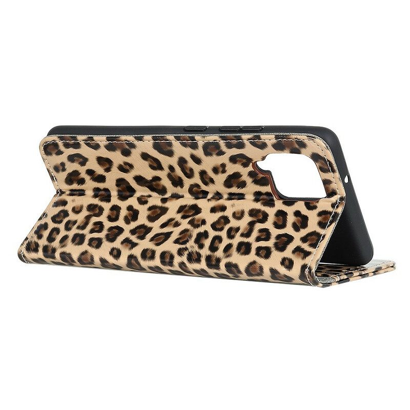 Nahkakotelo Samsung Galaxy A12 / M12 Simple Leopard