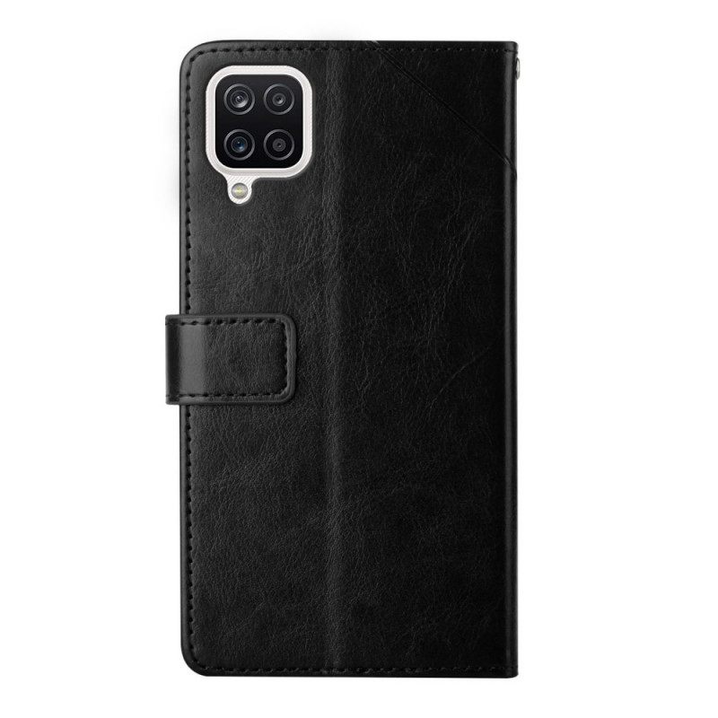 Nahkakotelo Samsung Galaxy A12 / M12 Style Leather Geo Y Design