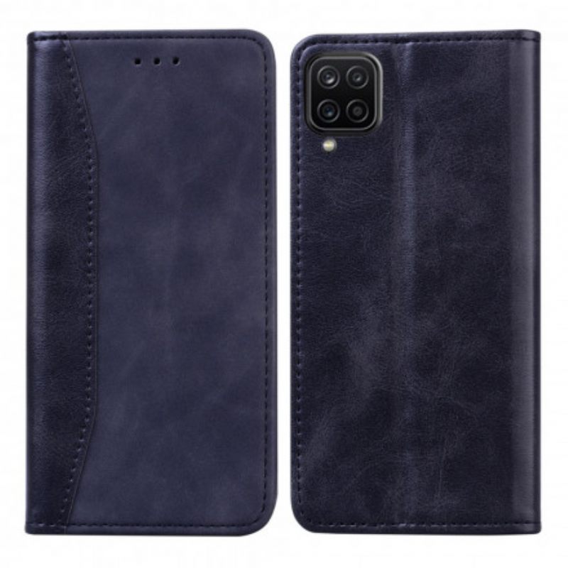 Puhelinkuoret Samsung Galaxy A12 / M12 Kotelot Flip Bicolor Business Leather Effect